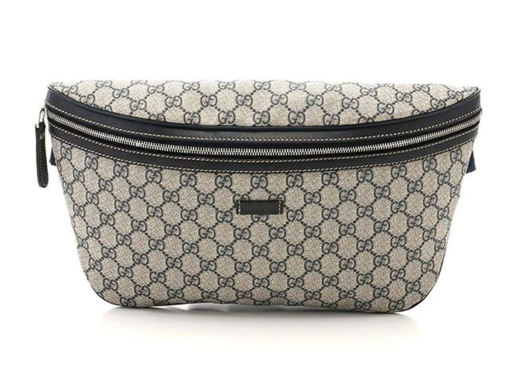 Gucci Hobo Body Bag Canvas Navy Blue